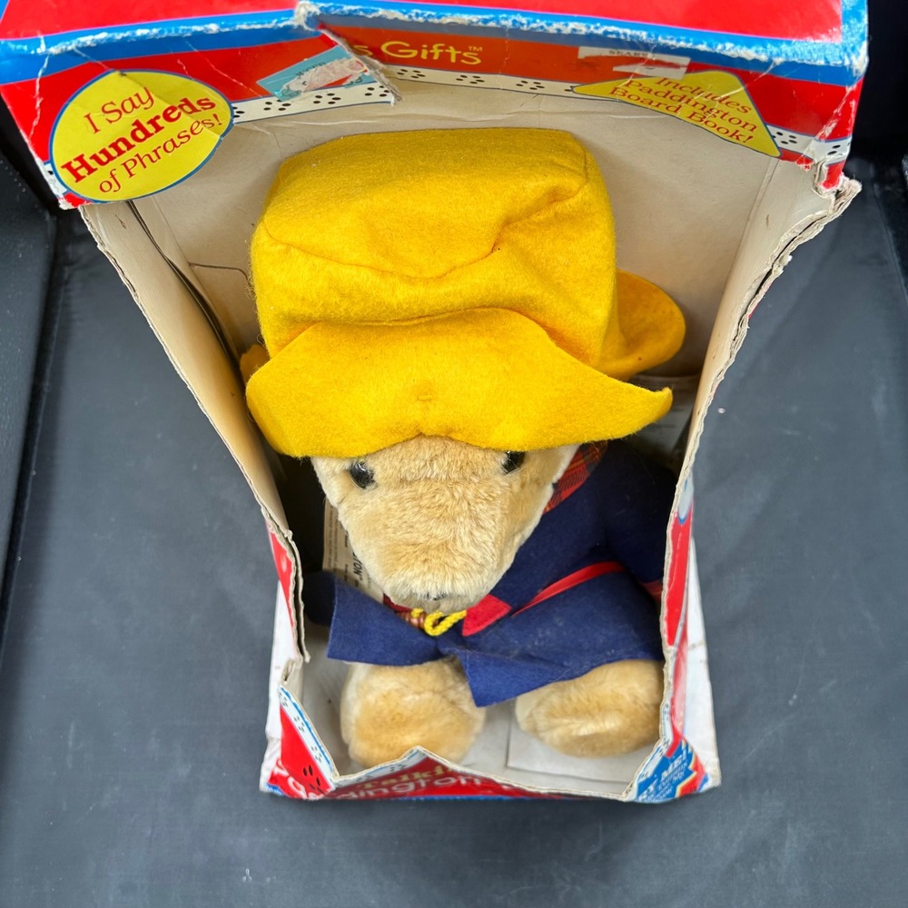 Vintage‎ 1995 Talking Paddington Bear Plush Kids Gifts Boxed 100 Phases - Picture 7 of 7
